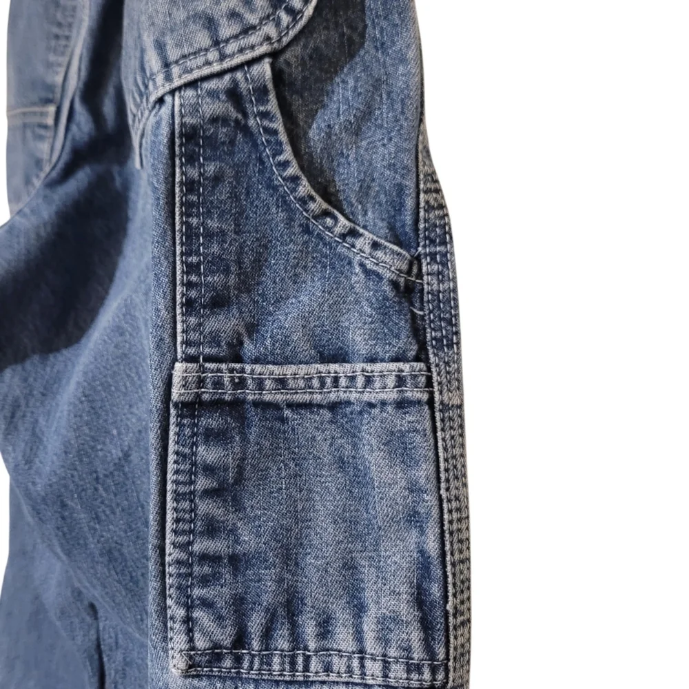 VTG Key Carpenter Jeans Denim Relaxed Straight Mens Workwear 100% Cotton 34x32